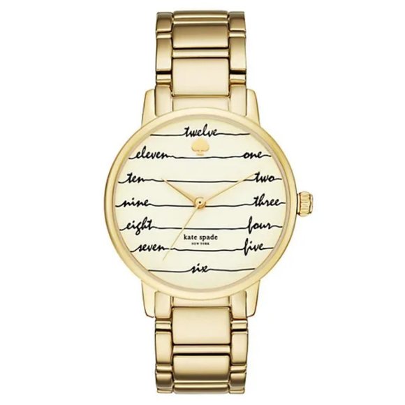 kate spade Accessories - Kate Spade KSW1060 gold chalkboard gramercy watch NWT